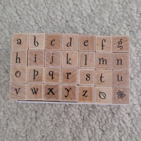 2 Sets Wooden Alphabet Stamps - Picture 5 of 9